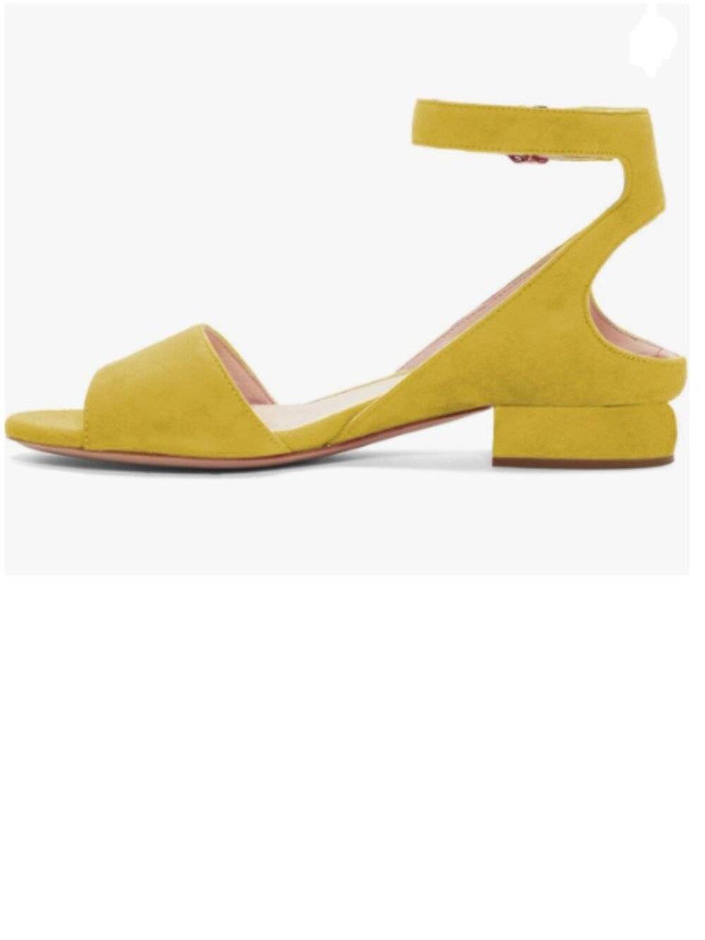 XYD Yellow Strappy Low Heel Sandals Open Toe Ankle Strap Dressy Shoes